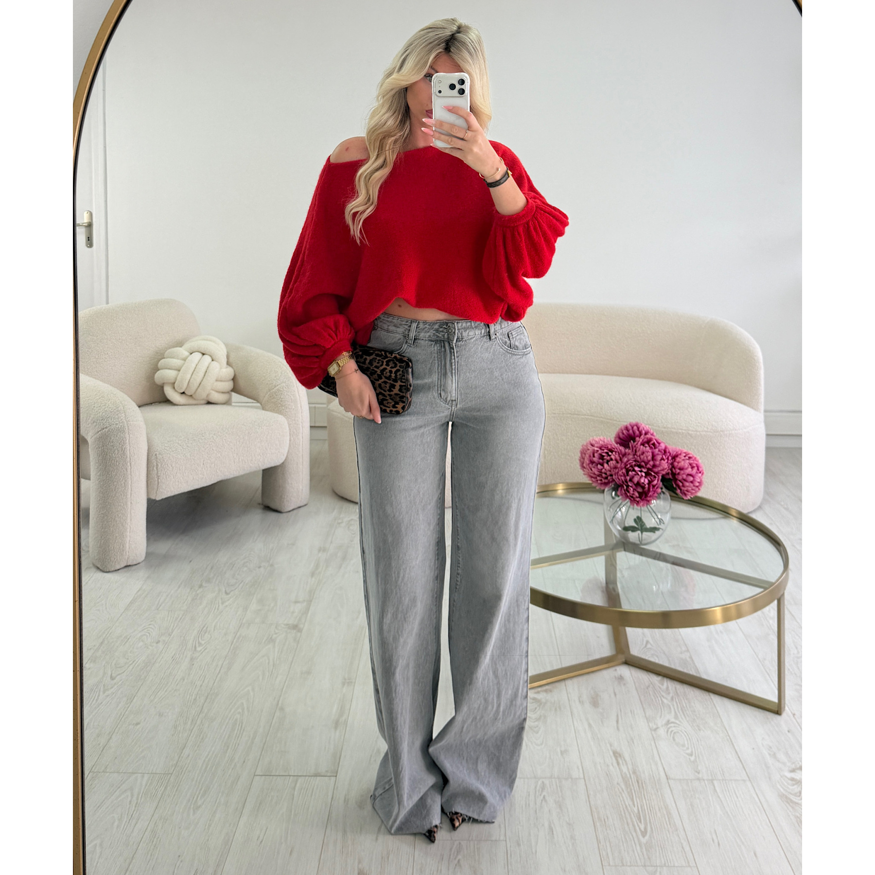 Jeans extra long gris clair - DRESS DESIREE