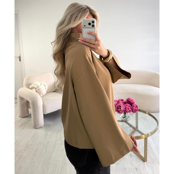 Structured camel top - DRESS DESIREE