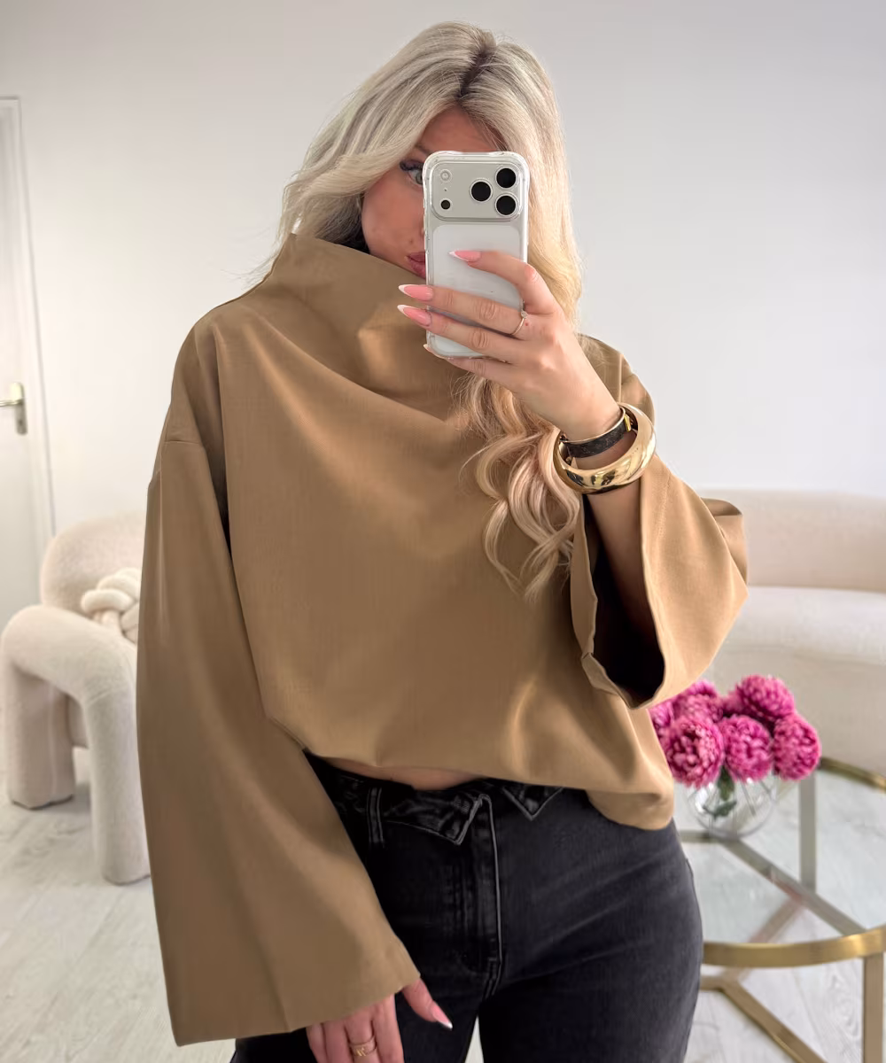 Top structuré camel  - DRESS DESIREE