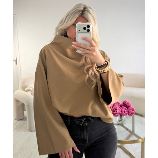 Structured camel top - DRESS DESIREE