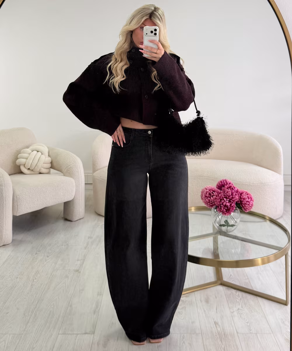 Jeans Tall ballon noir - DRESS DESIREE