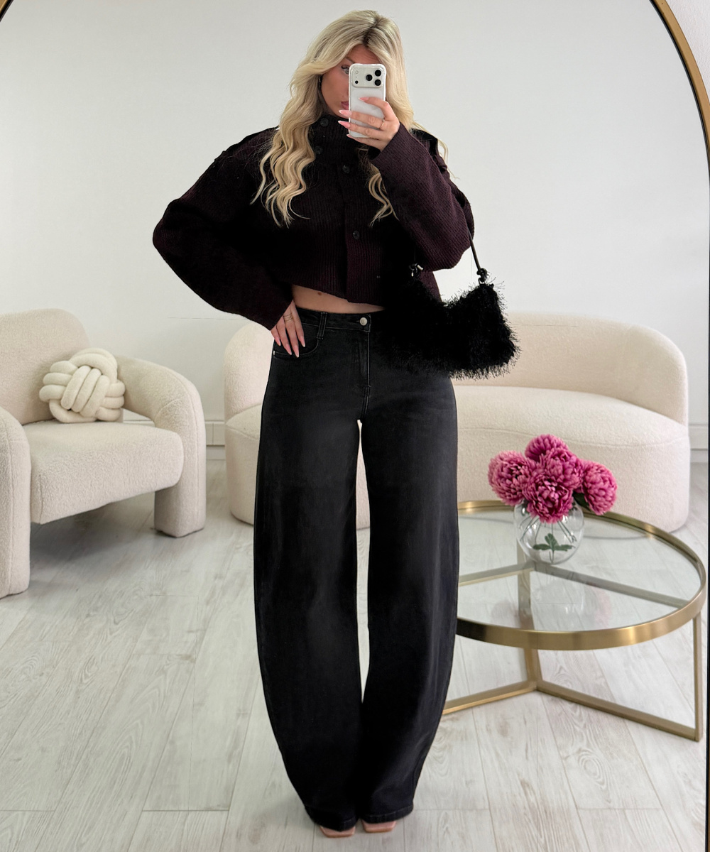 Tall black Denim Balloon Jeans - DRESS DESIREE
