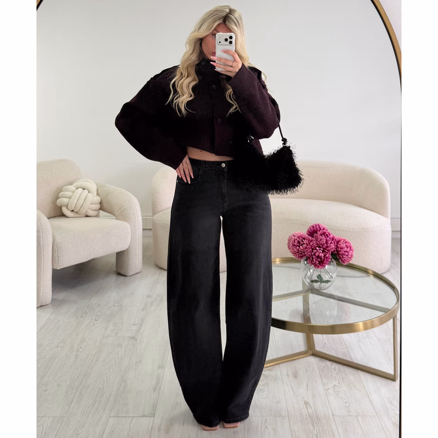 Jeans Tall ballon noir - DRESS DESIREE