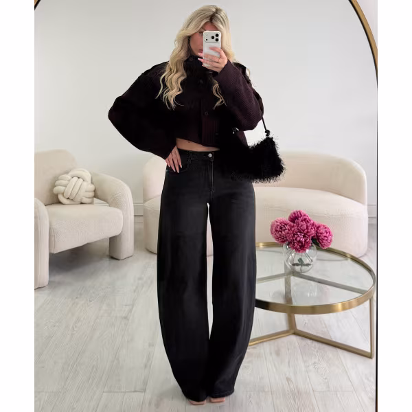 Jeans Tall ballon noir - DRESS DESIREE