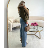 Khaki suede jacket with fur - DRESS DESIREE