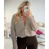 Pull/gilet boutons taupe - DRESS DESIREE