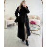 Manteau long laine épais noir - DRESS DESIREE