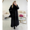 Manteau long laine épais noir - DRESS DESIREE