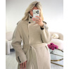 Manteau long laine épais beige - DRESS DESIREE