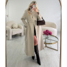 Manteau long laine épais beige - DRESS DESIREE
