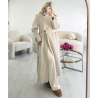 Manteau long laine épais beige - DRESS DESIREE