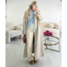 Long, thick beige wool coat - DRESS DESIREE
