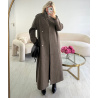Long, thick taupe wool coat - DRESS DESIREE