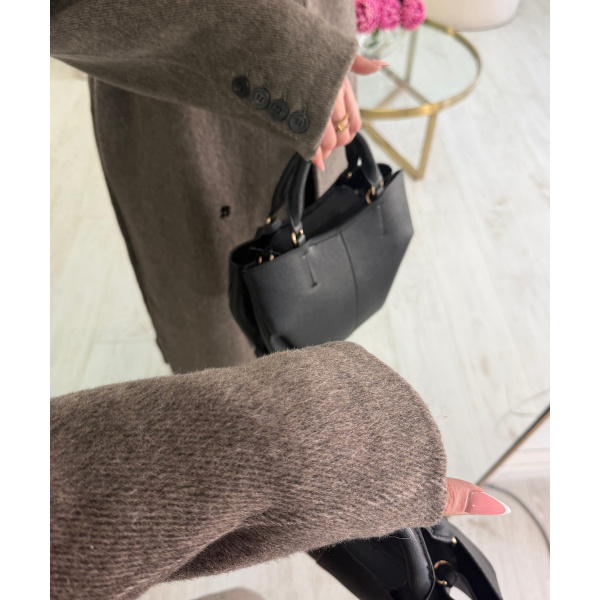 Manteau long laine épais taupe - DRESS DESIREE