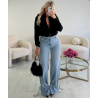 Blue Tall Lace-Up Jeans - DRESS DESIREE