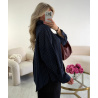 Chemise croisé rayures bleu marine  - DRESS DESIREE
