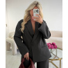 Blazer oversize gris anthracite - DRESS DESIREE