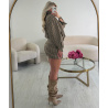 Camel-check bomber set - DRESS DESIREE