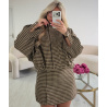 Ensemble bombers carreaux camel   - DRESS DESIREE