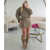 Camel-check bomber set - DRESS DESIREE