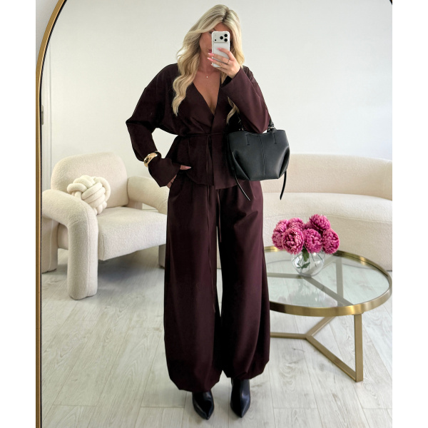 Ensemble pantalon ballon prune  - DRESS DESIREE