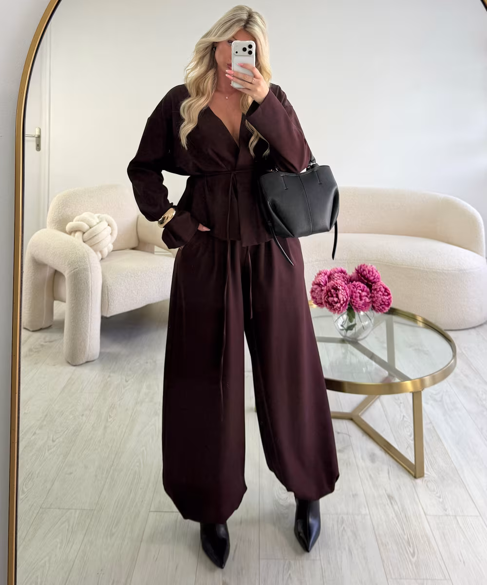 Ensemble pantalon ballon prune  - DRESS DESIREE