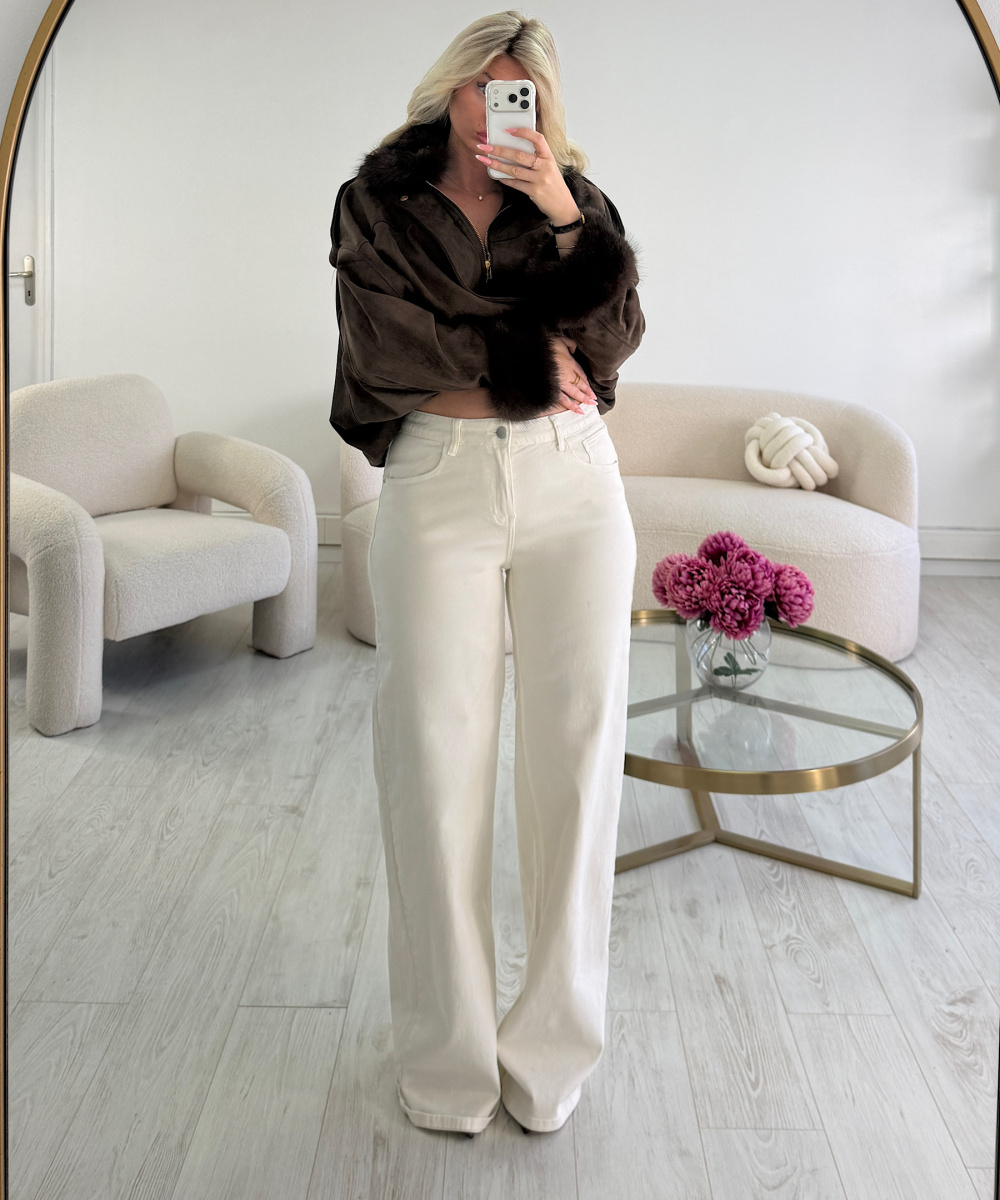Beige Tall jeans with a slim fit