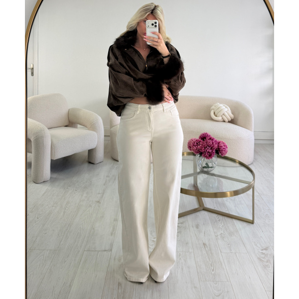 Jeans Tall beige hide leg  - DRESS DESIREE