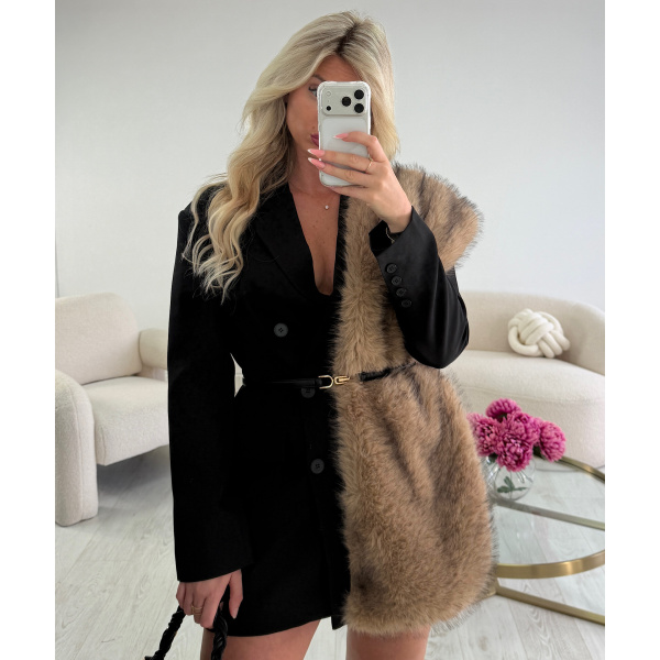 Robe blazer cintré noir - DRESS DESIREE