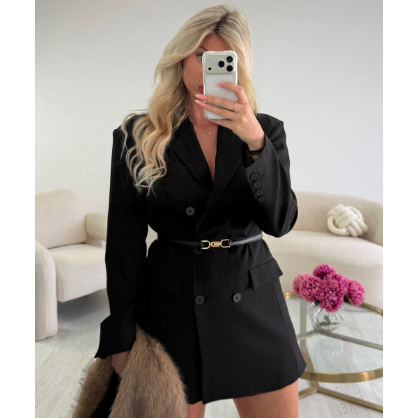 Robe blazer cintré noir - DRESS DESIREE