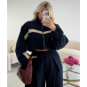 Bombers casual bande bleu marine - DRESS DESIREE