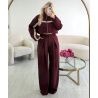 Casual bomber jackets with burgundy trim