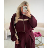 Bombers casual bande bordeaux - DRESS DESIREE