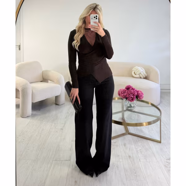 Jeans tall wide leg noir - DRESS DESIREE