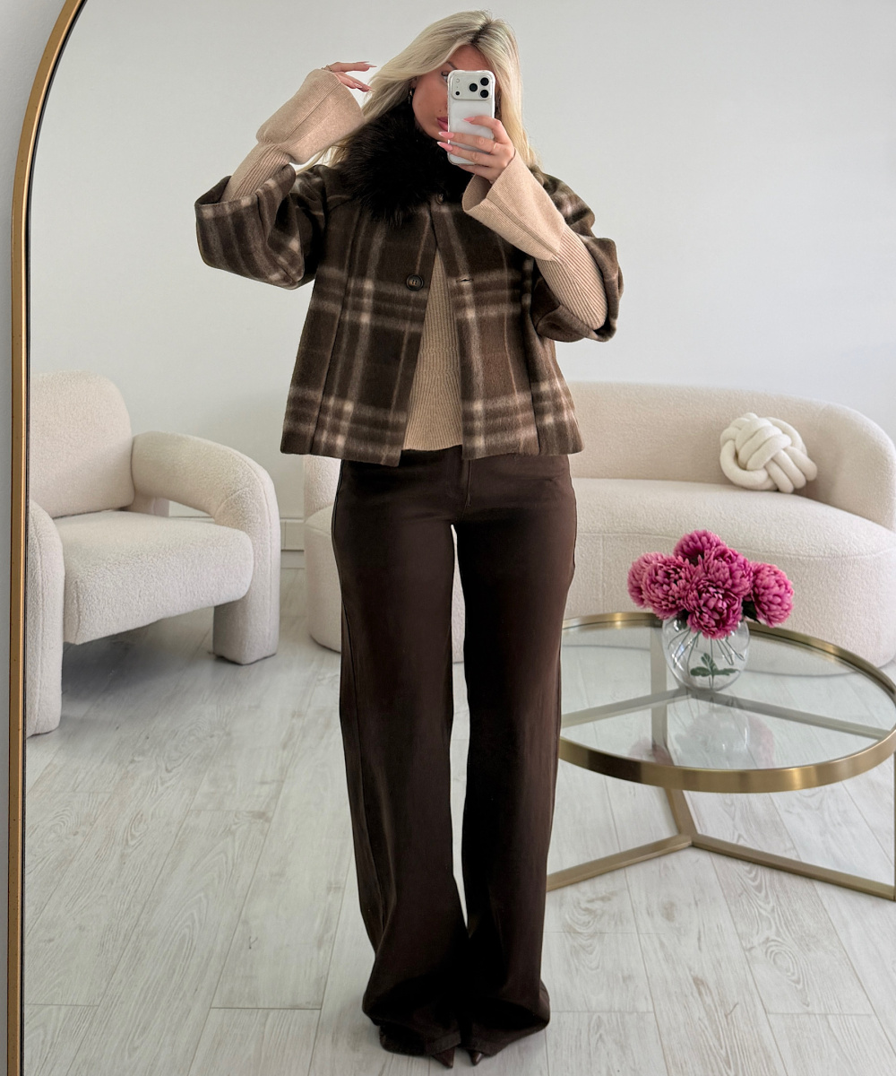 Jeans tall wide leg marron - DRESS DESIREE