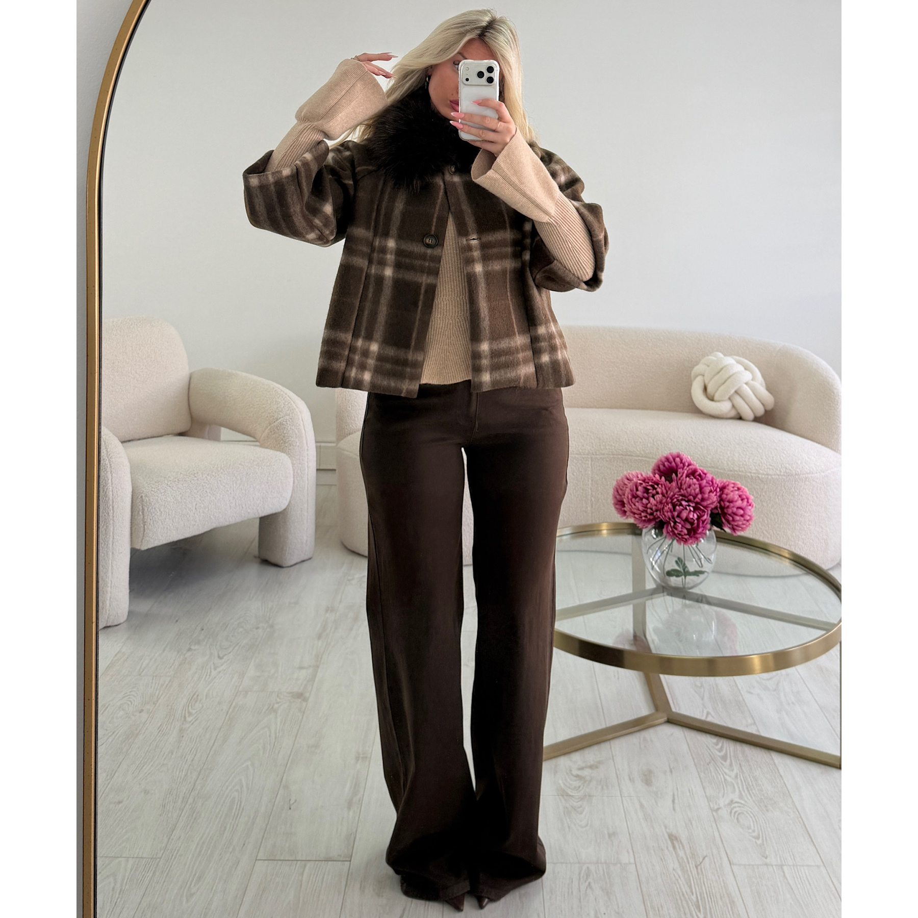 Brown Tall Wide-Leg Jeans - DRESS DESIREE