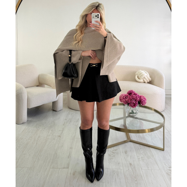 Premium thick taupe cape