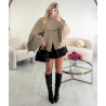 Premium thick taupe cape