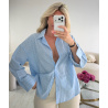 Chemise bleu ciel rayures - DRESS DESIREE