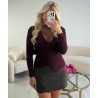 Fitted burgundy lace jumper - DRESS DESIREE
