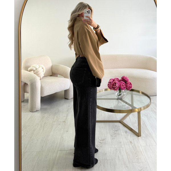 Jeans retroussé noir stetch - DRESS DESIREE