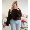 Pull loose asymétrique beige  - DRESS DESIREE