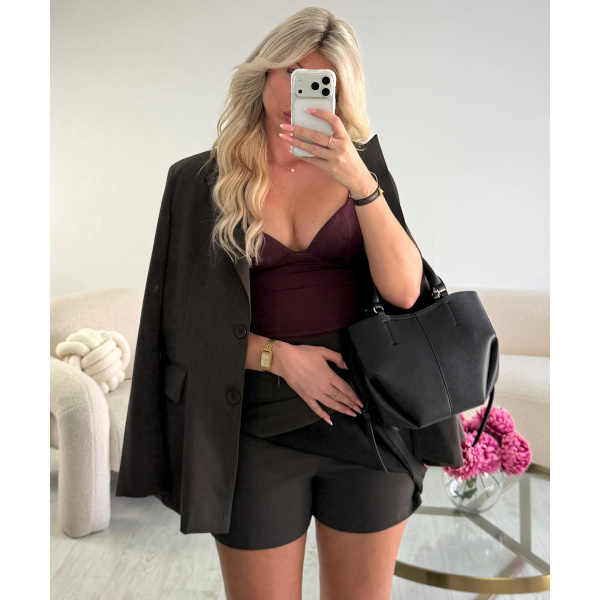 Brown wrap skirt-shorts - DRESS DESIREE