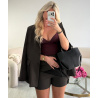 Jupe short portefeuille choco - DRESS DESIREE