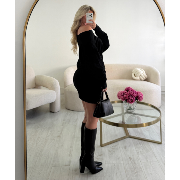 Thick black jumper dress