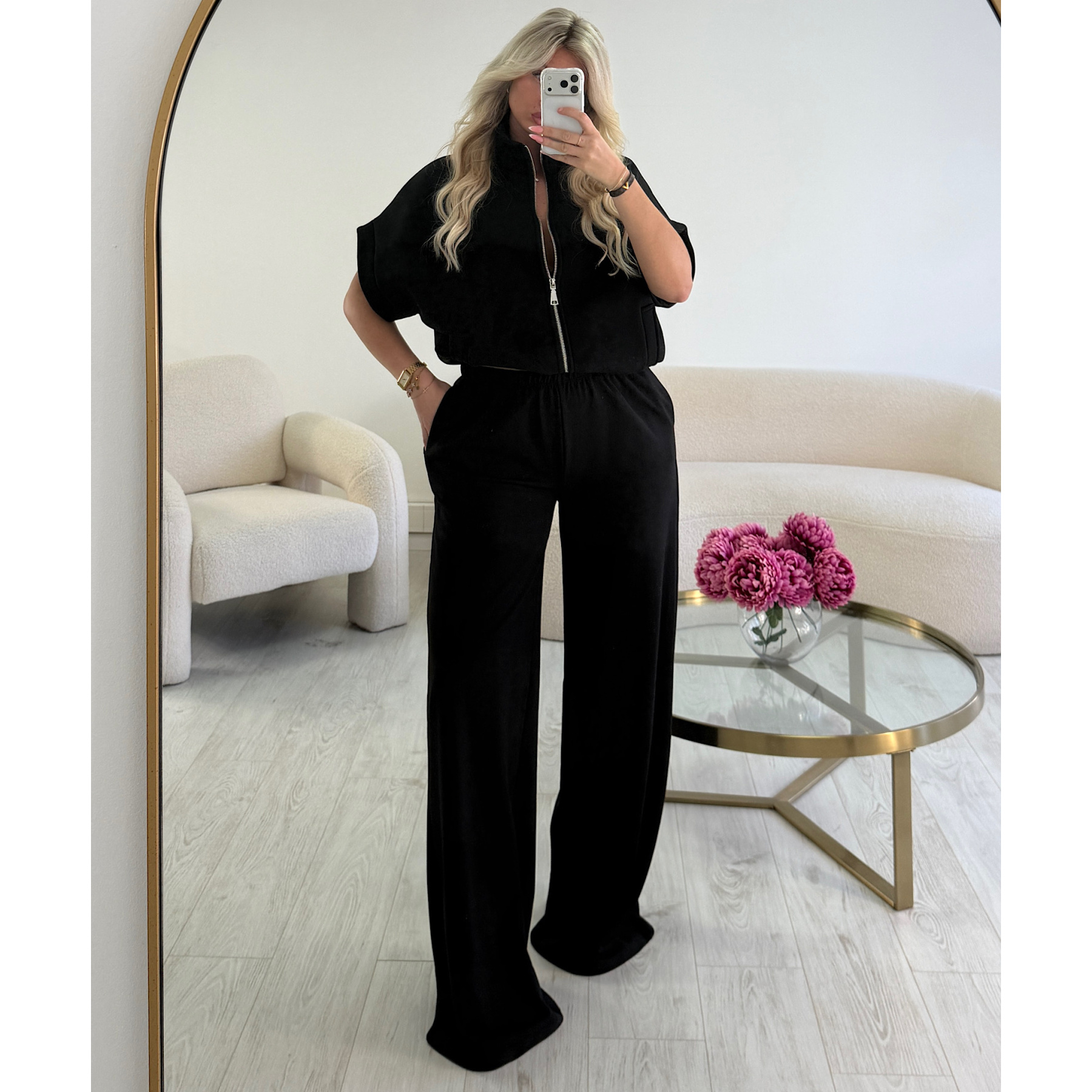 Comfy black extra-tall trousers - DRESS DESIREE