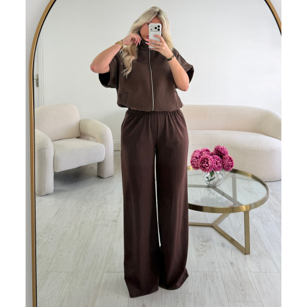 Sweat sans manches marron  - DRESS DESIREE