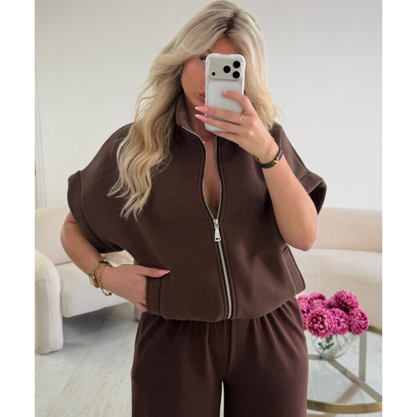 Sweat sans manches marron  - DRESS DESIREE