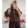 Mottled brown sleeveless jumper - DRESS DESIREE