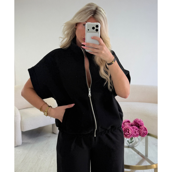 Sweat sans manches noir  - DRESS DESIREE